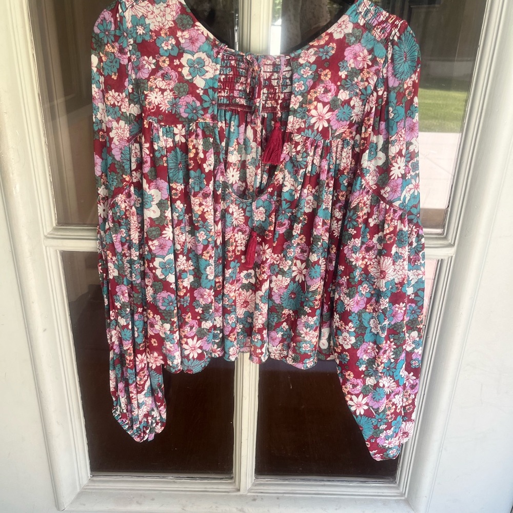 Free people cropped blouse
